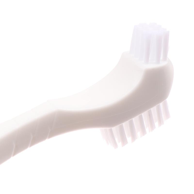 1 шт. зубная щетка для зубных протезов с жесткой/мягкой двойной щетиной для зубных протезов, превосходная полная очистка для мужчин и женщин