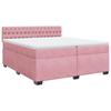 Maison Exclusive - Sommier à lattes de lit avec matelas Rose 200x200 cm Velours