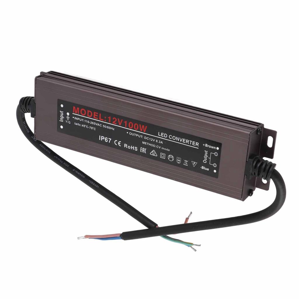 100W Ultra Thin Waterproof Power Supply Transformer Adapter LED Driver AC110‑250DC24V