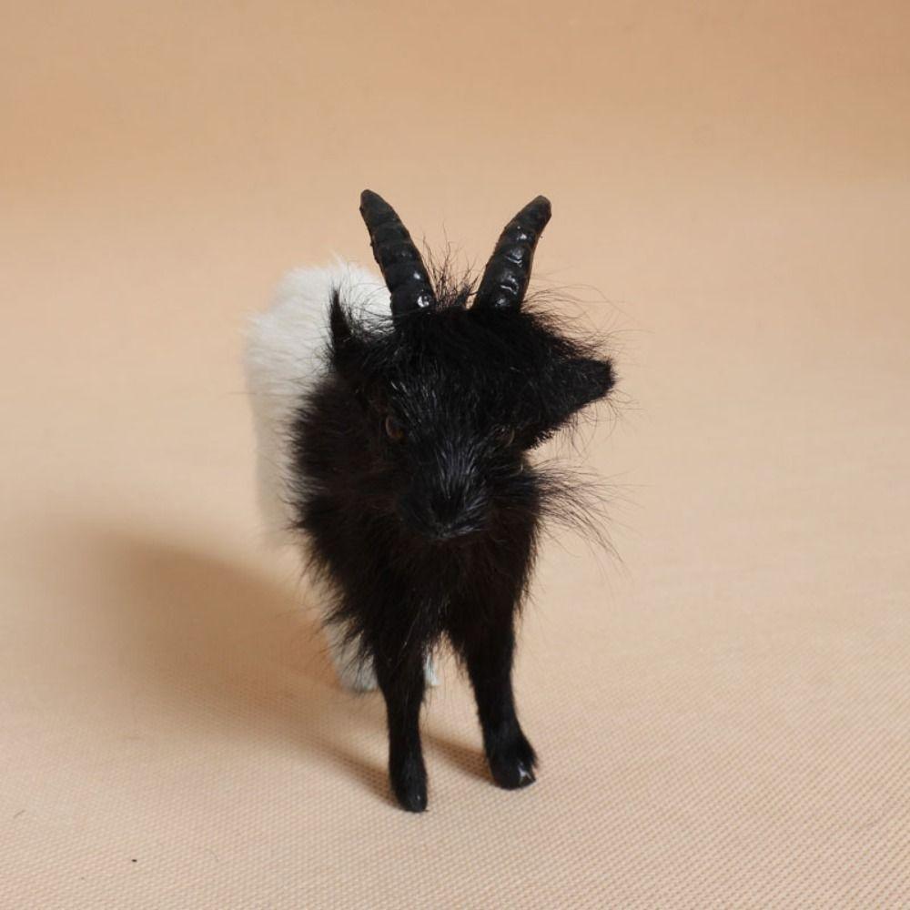 Simulation Goat Plush Doll Creative Goat  Figurine Ornament Goat Plush Toys  Gifts