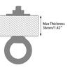 Прочный металлический болт-кольцо M10X50 мм, устойчивый к коррозии, безопасная нагрузка 200 кг, болт для подвешивания, простая установка для улицы
