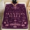 1PC Maxton Hall Print Flannel Blanket, High quality Comfortable for All Seasons, Home Decor, Warmth and Comfort, Perfect for Christmas Gifts