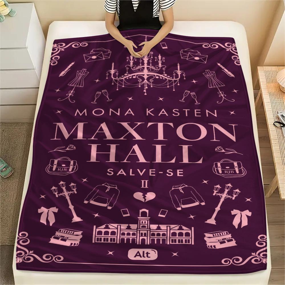 1PC Maxton Hall Print Flannel Blanket, High quality Comfortable for All Seasons, Home Decor, Warmth and Comfort, Perfect for Christmas Gifts