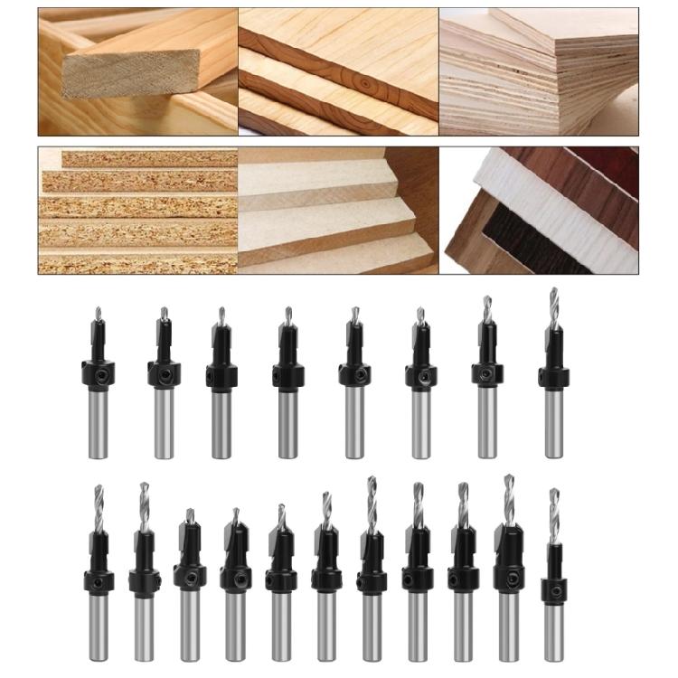 Фреза зенковочная со сверлом с круглым хвостовиком 8/10 мм, быстрорежущая сталь, металл