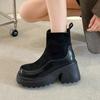 Platform Suede Ankle Women Boots High Heels Shoes Winter Fashion Chunky Snow Boots Woman Trend Goth Non Slip Pumps Botas Mujer