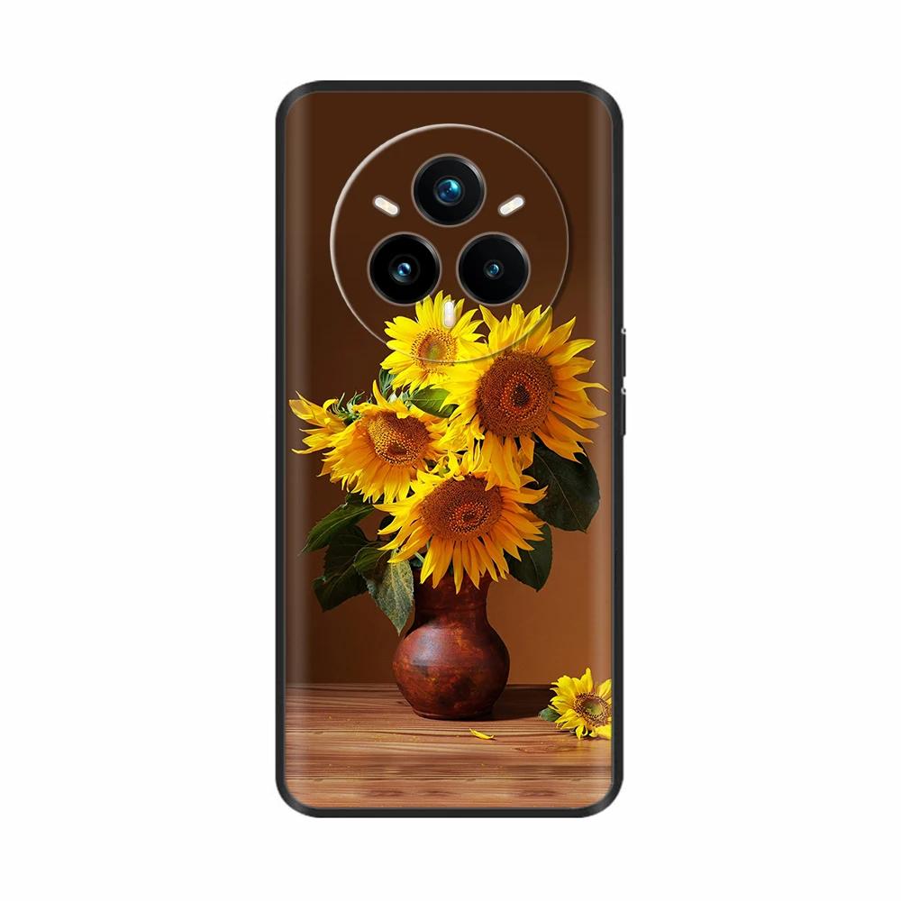 Для Realme 14 Pro Plus Чехол Задняя крышка Девичий Модный Рисунок Сердце Цветок Мягкий ТПУ Чехол Fundas Для Oppo Realme 14 Pro+ Чехлы