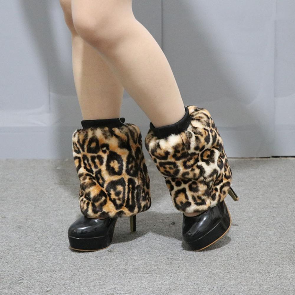 Japanese Style Plush Boots Cover Faux Fur Furry Leggings Sleeve Long Tube Stockings Spicy Girls
