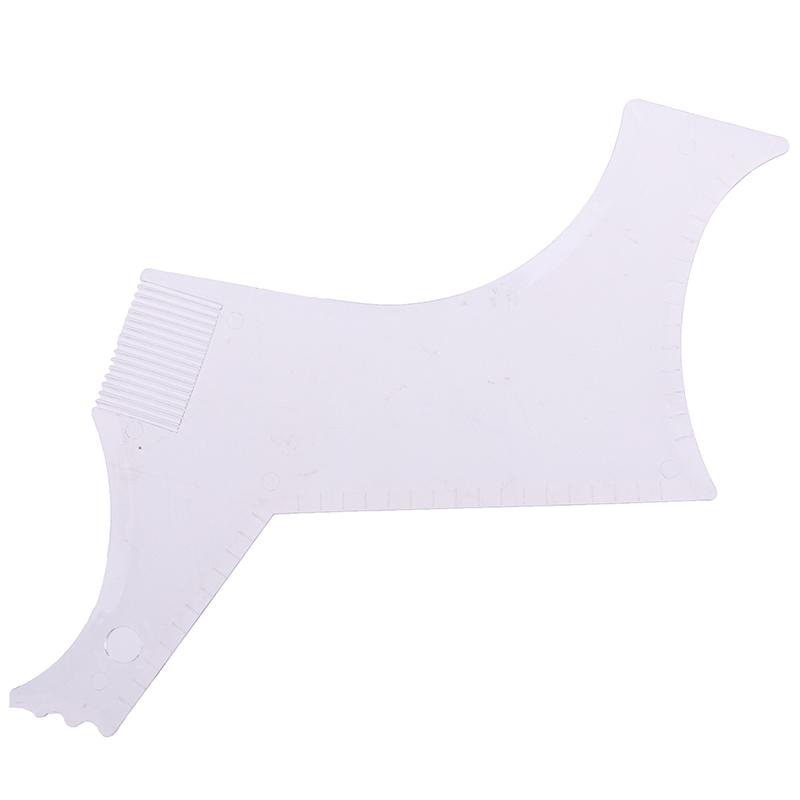 Мужские гребни для бороды, шаблон для укладки, прозрачная расческа для стрижки бороды