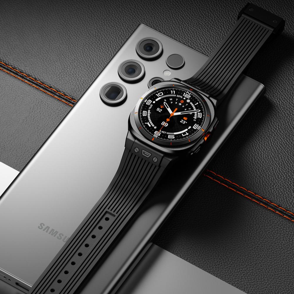 Резиновый спортивный ремешок для Samsung Galaxy Watch Ultra 7 47 мм, мужской ремешок из нержавеющей стали для Samsung Galaxy Watch 7 Ultra