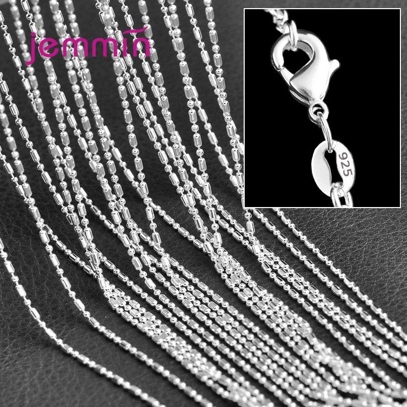 5 PCS/Lot Genuine 925 Silver Necklace Chain For Women Wedding Accessory High Quality Fine Mulitple Models Option