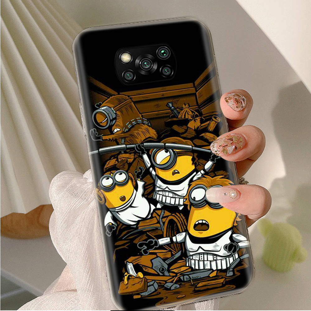 AM29 Миньоны мультфильм прозрачный чехол для Samsung A04 A14 A23 A34 A54 M23 M33 M52 M53 Realme 10 9 C30S C35 C55 VIVO Y02 Y21 Y33S Y51 X80 V25 крышка