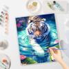 Рамка для рисования по номерам для взрослых, наборы тигров, животных, плавательный рисунок, раскраска по номерам для домашнего декора 40x50