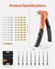 VEVOR Rivet Nut Tool Kit, 230 mm One-Handed Rivnut Tool Kit, with 8 Mandrels, a Step Drill Bit and 80 Nuts, Metric and SAE Size M3, M4, M5, M6, 6-32