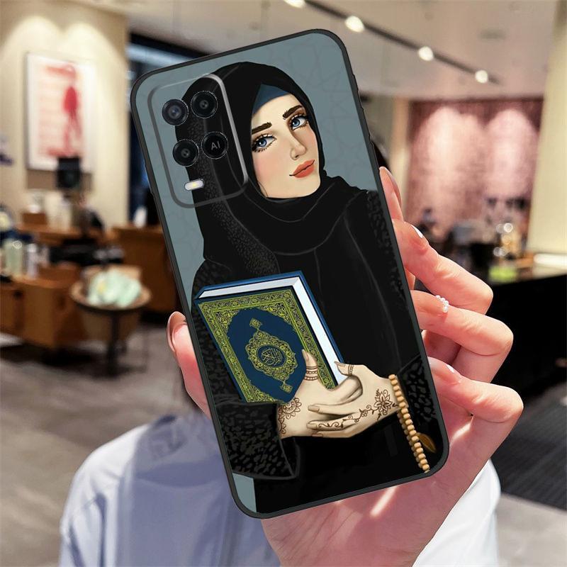 Мусульманская Исламская Девушка Глаза Хиджаб Чехол Для Oppo A78 A98 A79 A18 A38 A58 A40 A60 A80 A16 A76 A96 A15 A74 A94 A54 A17 A77 Крышка