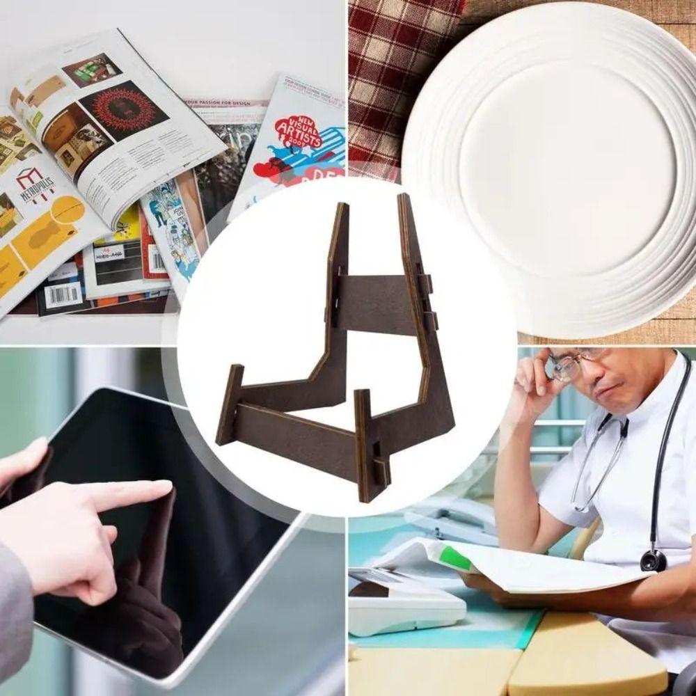 Нескользящая подставка для фоторамки Деревянная подставка для книг Художественная подставка для кулинарных книг