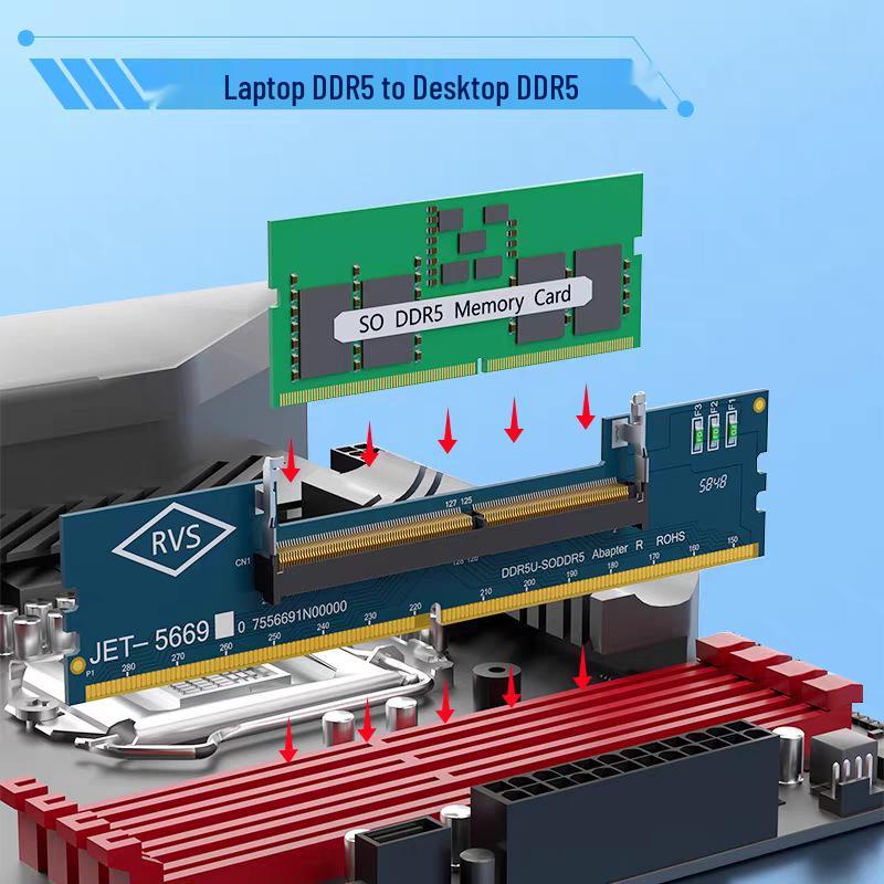 Адаптер и тестер памяти для ноутбука на настольный ПК для DDR3/DDR4/DDR5