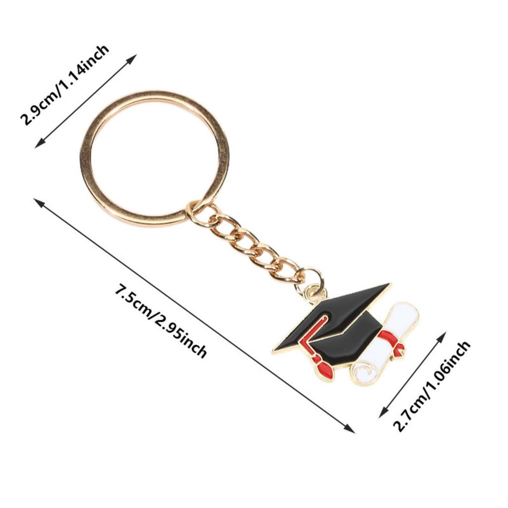 10 шт. креативный модный брелок в виде шапки бакалавра, вдохновляющий талисман на удачу, подарки на выпускной, брелок в виде шляпы, кулон, унисекс, аксессуары