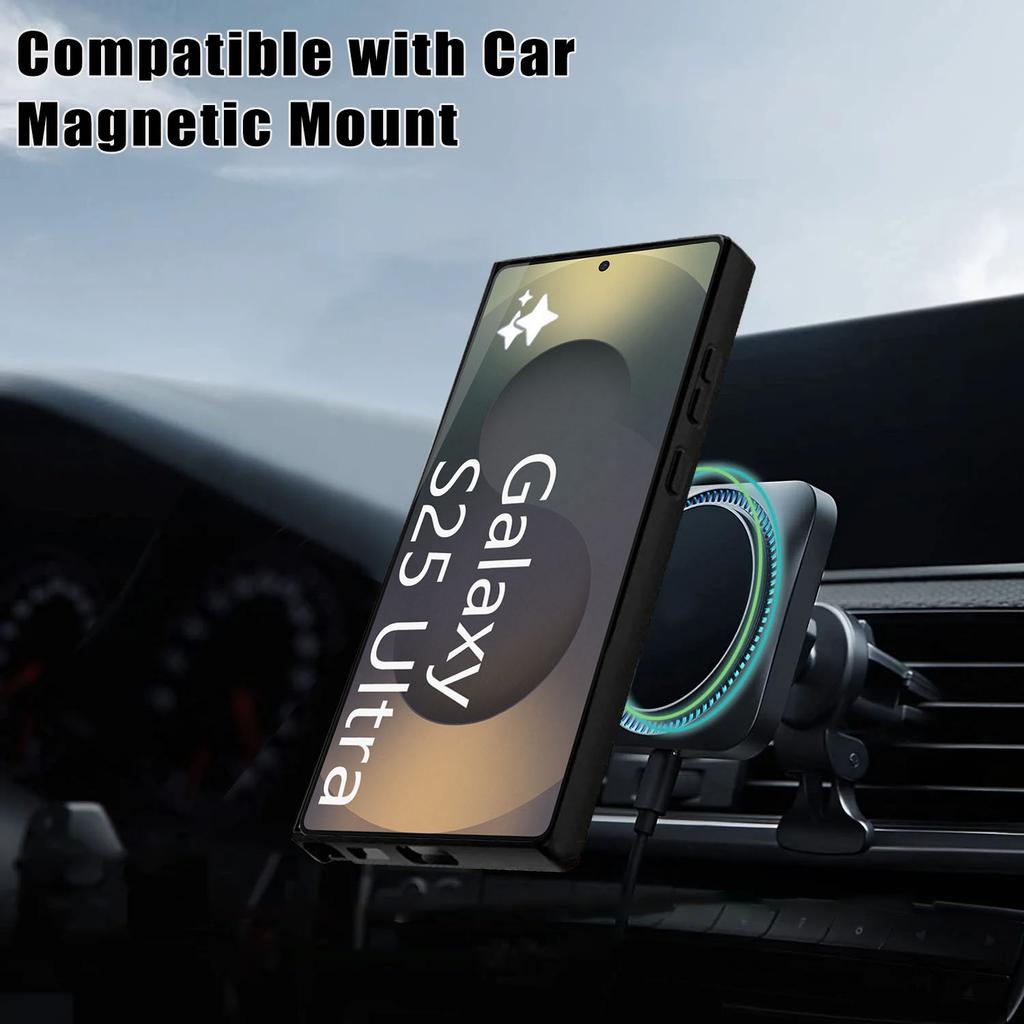 Двусторонний чехол с полной защитой 360° для Samsung S25 Ultra S22 S23 S21 S24 Plus Магнитная крышка для беспроводной зарядки Magsafe