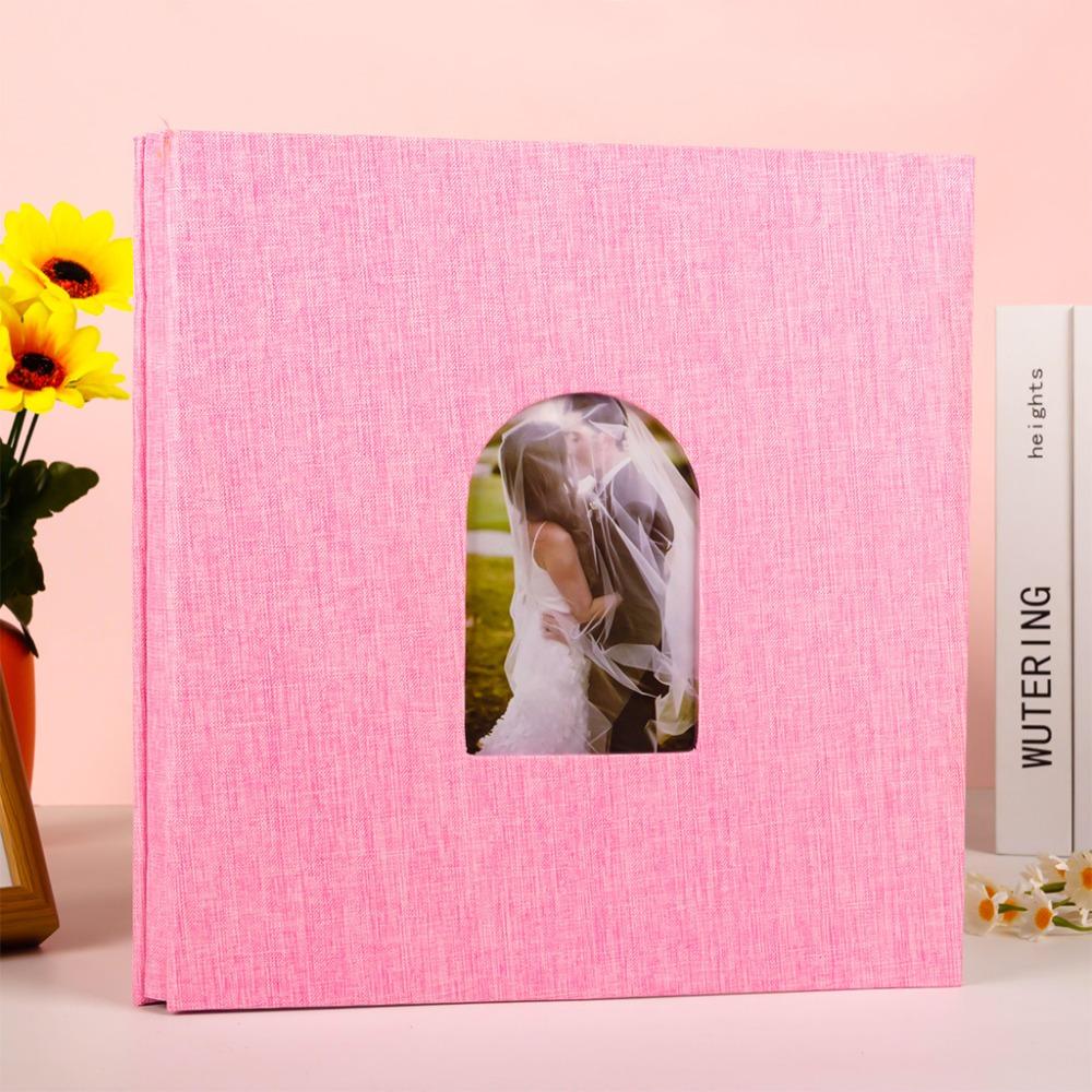 40 Pages Self-adhesive Scrapbook Large Capacity Commemorative Linen Cover Album Paste Type Dirt-proof Memory Book Graduation