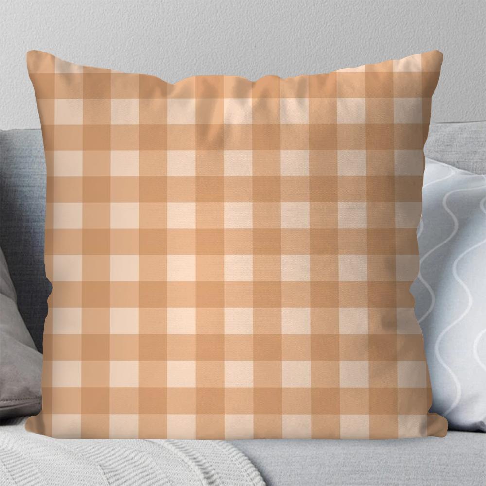 Checkerboard Grid Pillow Case Square Pillow Bedroom Sofa Leisure Comfort Cushion Car Living Room Home Decoration 40X40