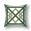 Light Luxury Green Short Plush Sofa Pillow Dark Green Geometric Pattern Pillow Bedside Cushion Cushion Pillow Cover