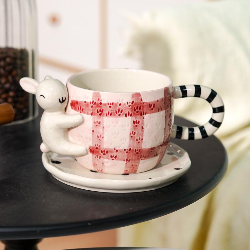 Керамическая кружка для кофе с ручкой, коала 3D: Ручная роспись, Красивый дизайн для пар