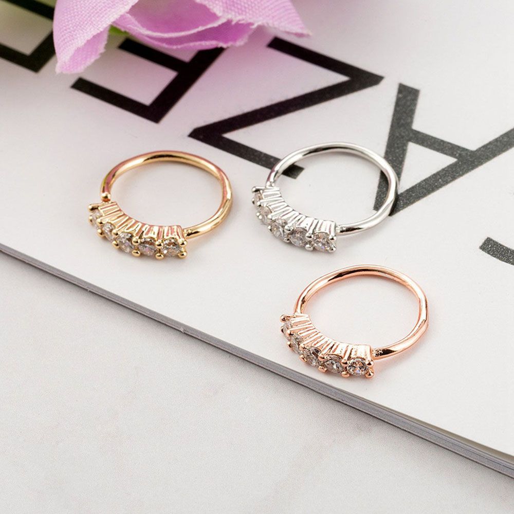 Трагус Хрустальный Страз Модные Аксессуары Серьга-кольцо Серьга-пусет Пирсинг Ювелирные Изделия Кольцо для носа