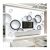 3D Stereo Mural Wallpaper Modern Black And White Circles Photo Wall Paper Office Study 3D Room Landscape Wallpaper