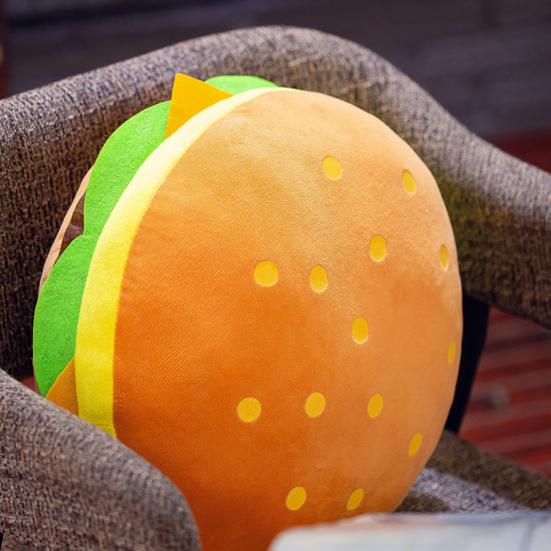 Уютная имитация гамбургера, плюшевая подушка для спины, кукла, украшение для дома, дивана-кровати