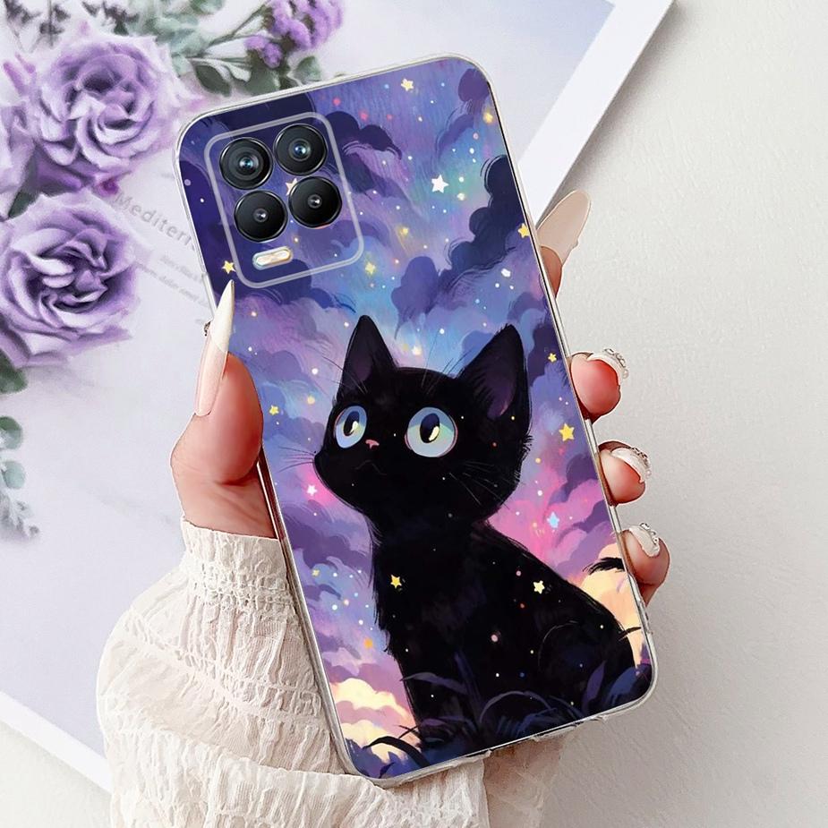 Милый Кот Модный Расписной Чехол Для Realme 8 Чехол-Крышка Для Realme 8 Pro Мягкий Силиконовый Чехол Для Телефона Для Realme8 5G Realme 8i Бампер
