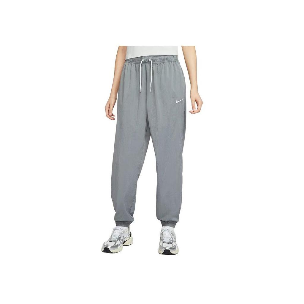 Nike Женские легкие повседневные брюки из тканого материала Dri-FIT, серые, IH0827-091