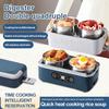 Электрический ланч-бокс с подогревом для взрослых 2,4 л Портативный ланч-бокс с быстрым подогревом с 4 контейнерами для еды 110 В Двойной паровой электрический Ф