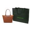 Longchamp Сумка-тоут Le Pliage 28 Classic с длинными ручками, холщовая с кожаной отделкой, женская, цвет Brandy 2605089504