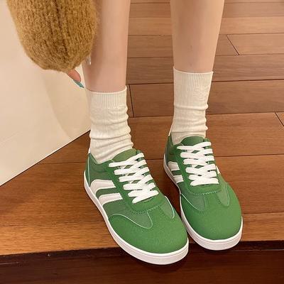 Новая женская обувь на плоской подошве, низкий верх, круглый носок, повседневная обувь больших размеров