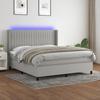 VidaXL Slat Bed Base with Mattress and LED, Upholstered Bed, Double Bed, Adult Bed for Interior Bedroom, 3138493