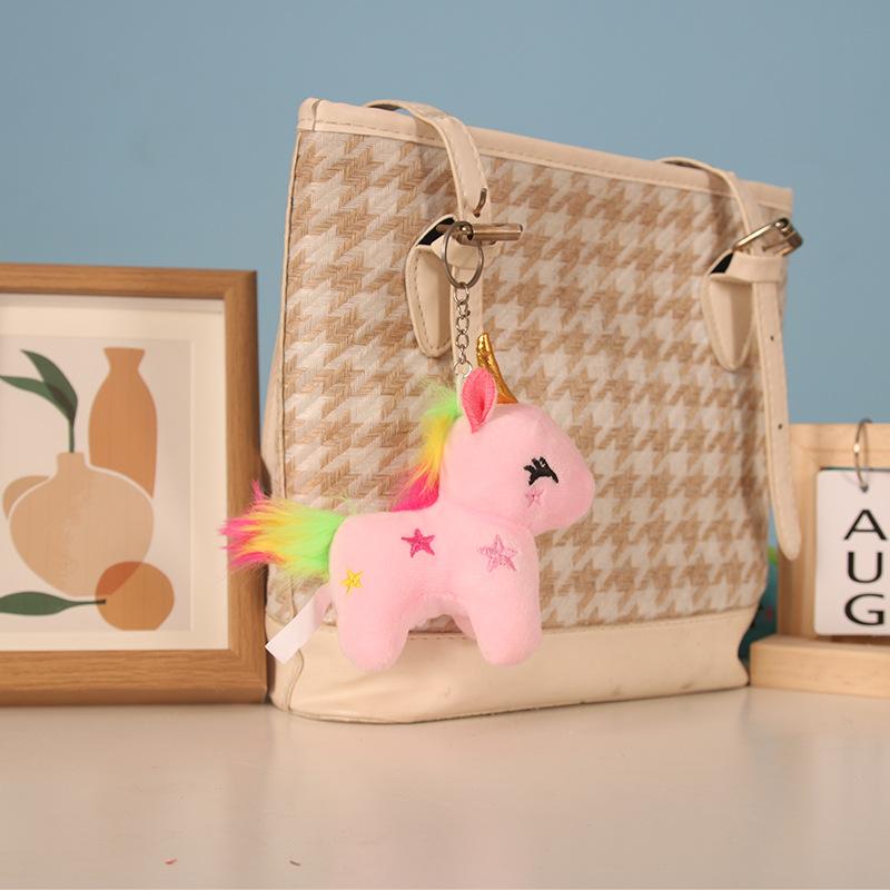 Милая плюшевая кукла-единорог, школьный рюкзак, пони, кулон, игрушка, кукла, детская кукла, девочка, розовое подвесное украшение