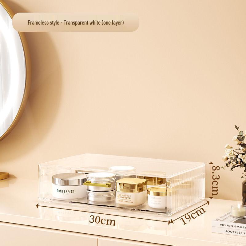 Шикарный прозрачный органайзер для косметики - Пыленепроницаемое хранение средств по уходу за кожей, помады и макияжа