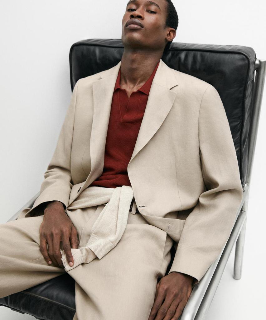 Massimo Dutti Linen Suit Blazer
