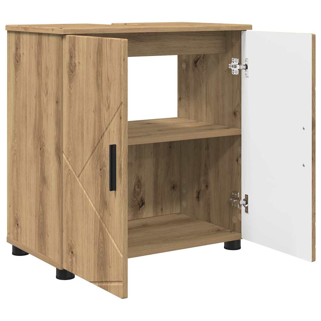 Bathroom Cabinet with Storage Artisan Oak Finish 61 x 35 x 64 cm