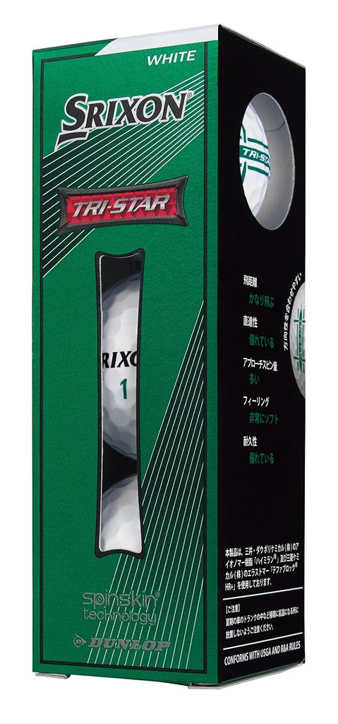 DUNLOP Golf Ball SRIXON 2022 Model 1 Dozen White TRI-STAR (12 Pieces)