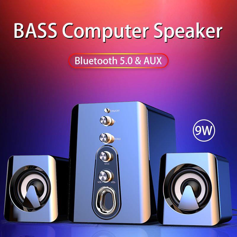 Bluetooth Computer Speakers for Desktop - Wireless Speaker with Enhanced Audio, Crisp Stereo Sound, Easy-Access Control
