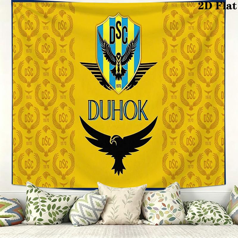 DUHOK SC Logo Wall Tapestry Aesthetic Wall Hanging Printed Fabric Blanket Decorative Tapestries for Bedroom Living Room Home Decor