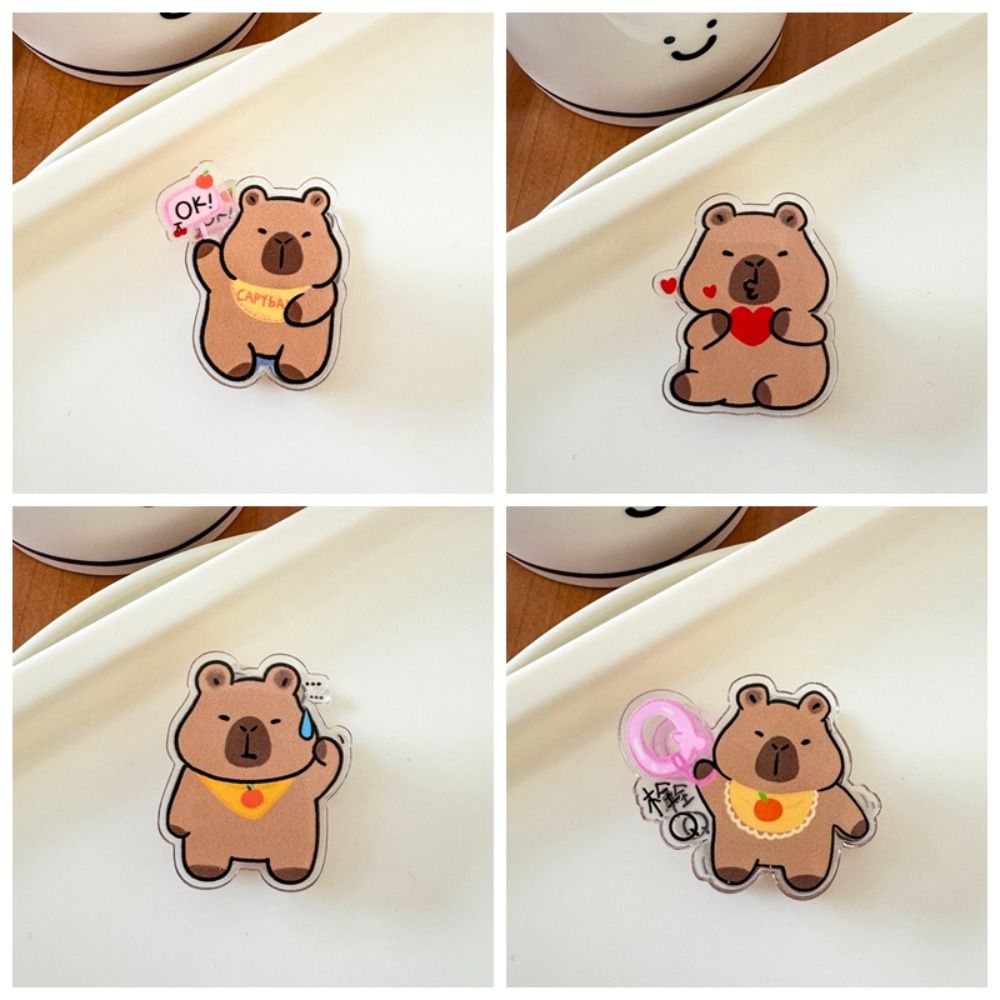 Creative Cute Paper Clip Lovely Binding Sealing Clamp Photo Clip Capybara Acrylic Clip Student