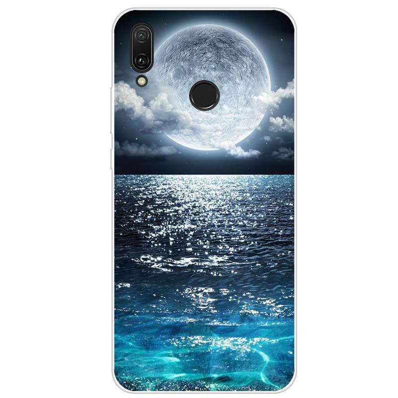 Милый мягкий бампер с рисунком для Huawei Y6 Y7 Y9 Y5 2019, тонкий прозрачный силиконовый чехол для телефона Huawei Y 9 7 6 5, чехол