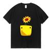 Футболка Wonder Egg Priority Ai Kawaii, футболка унисекс с солнечным цветком и карманом с тем же абзацем, с коротким рукавом, футболка с картонным принтом в стиле аниме для мужчин и женщин