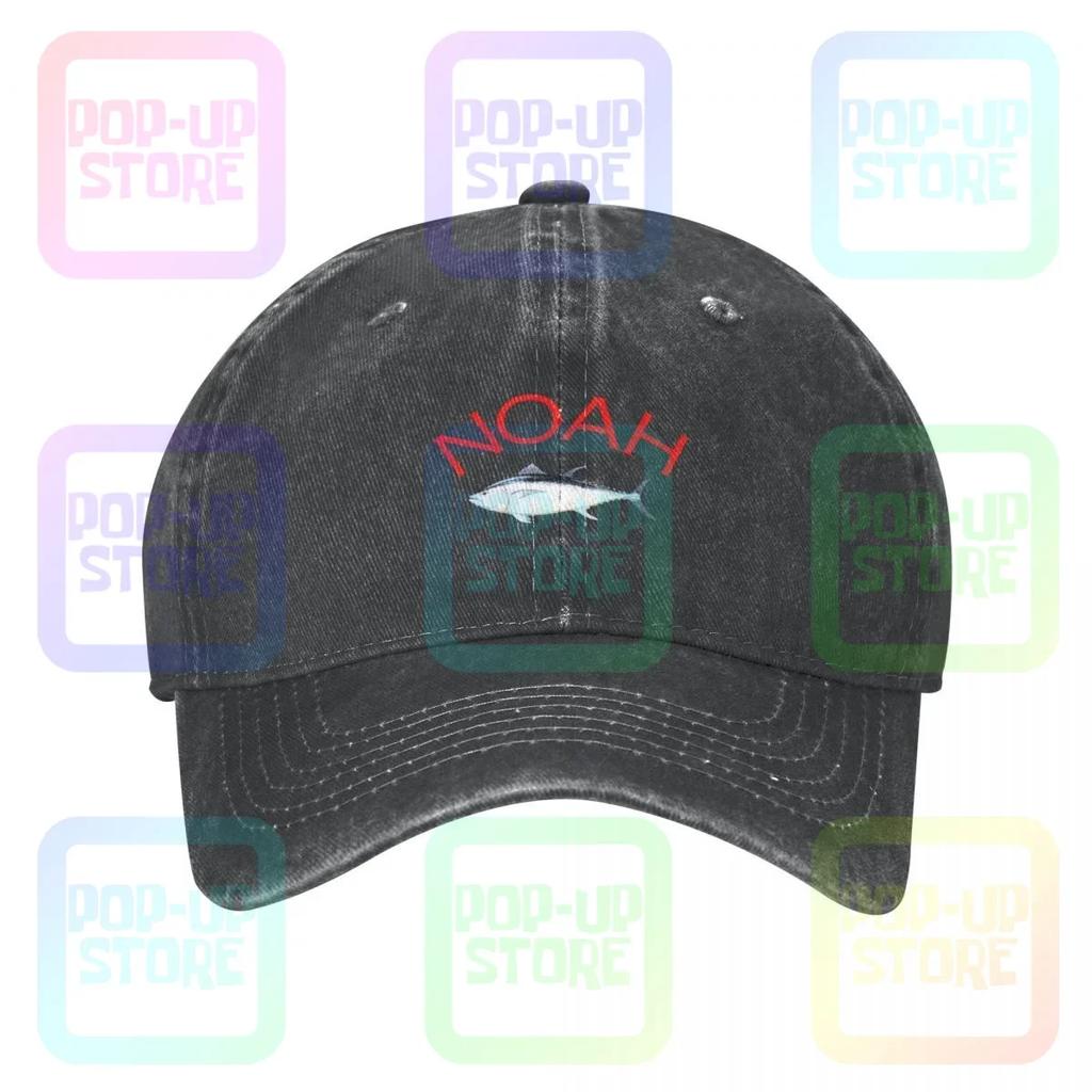 Noah Nyjapan Exclusive Bluefin Tuna Logo Washed Denim Baseball Cap Trucker Hats Vtg Adjustable