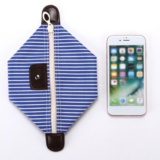 Полосатая косметичка водонепроницаемая складная большая емкость застежка-молния в форме пельменя портативная косметика