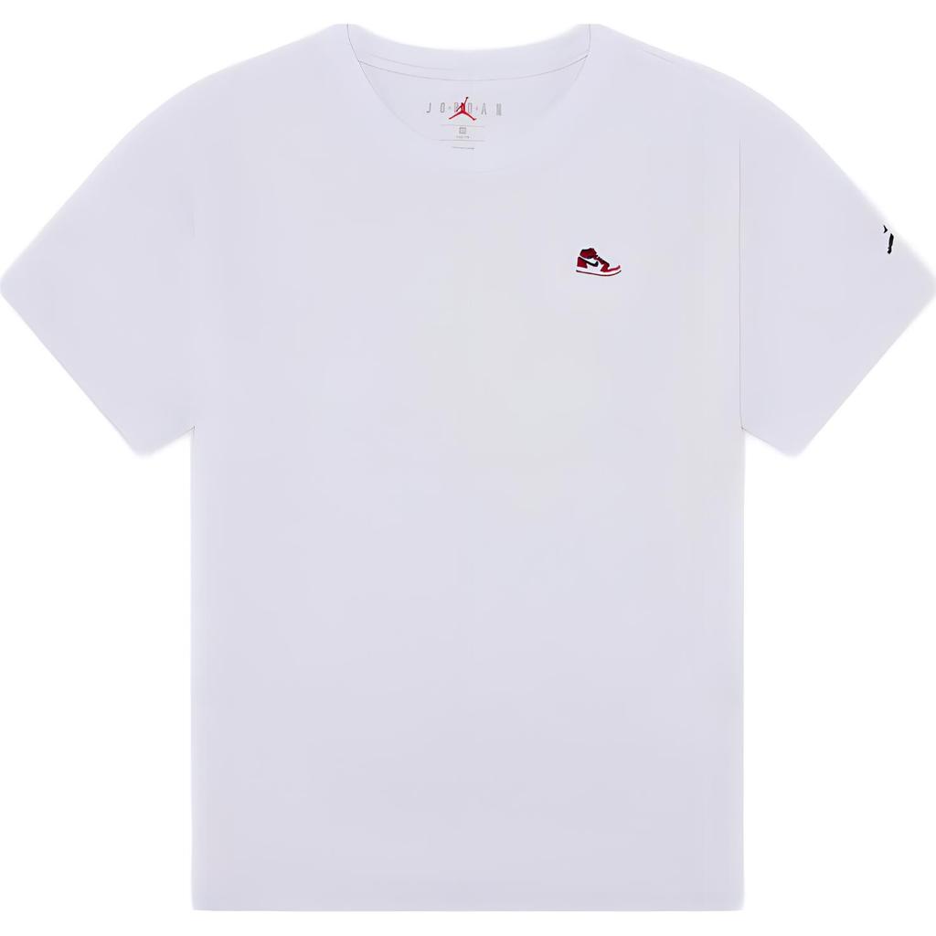 Jordan Футболка Air Solid Color Soft Comfortable Casual Sports Short Sleeve Kids Tops White HF2321-100