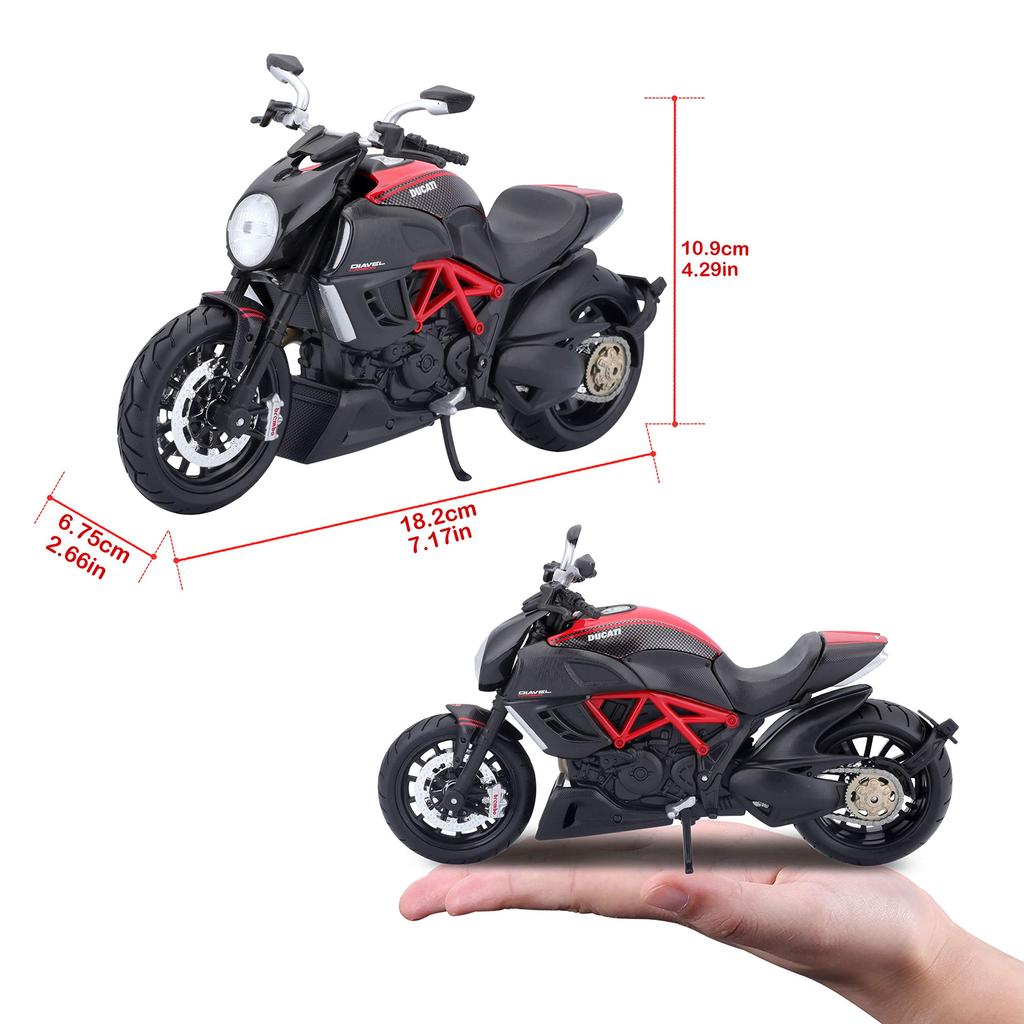 Maisto 1/12 Scale Ducati Diavel Carbon Motorcycle Bike Model (On-Road) 31101(11023)