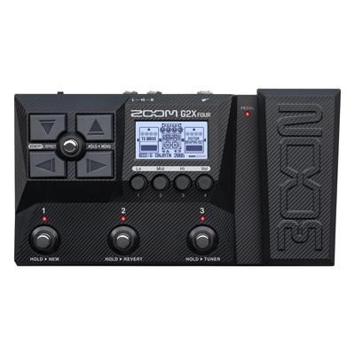 Гитарный эффектор Zoom G2X FOUR, черный, модель с функцией IR и многослойной педалью